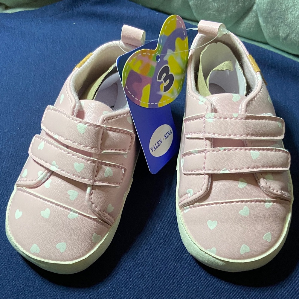 Frances Valentine Pink Heart Sneakers for Kids